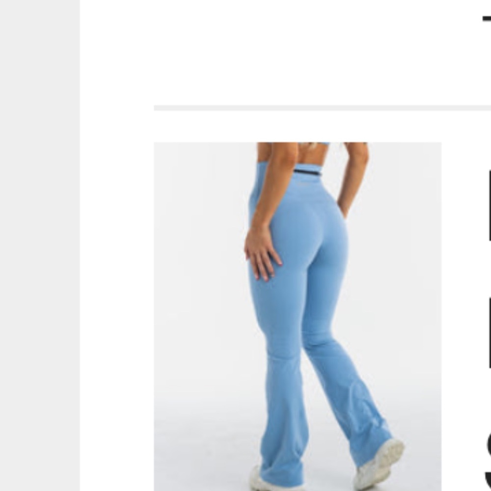 Light Blue Flared Leggings